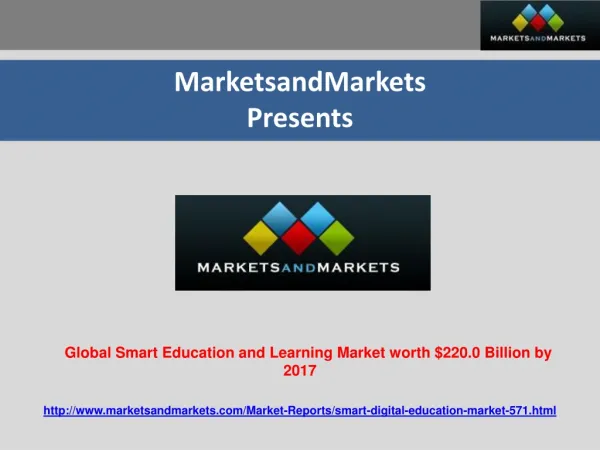 Smart Education and Learning Market worth $220 By 2017