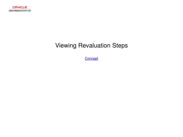 Viewing Revaluation Steps Concept