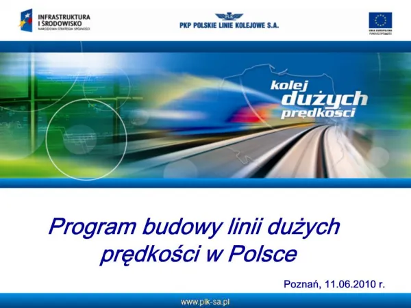 Program budowy linii duzych predkosci w Polsce