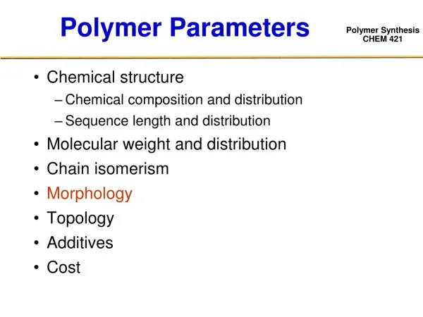 Polymer Parameters