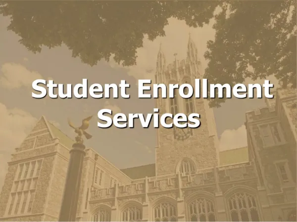 Student Enrollment Services