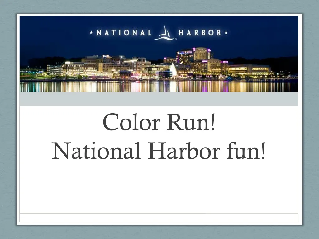 color run national harbor fun