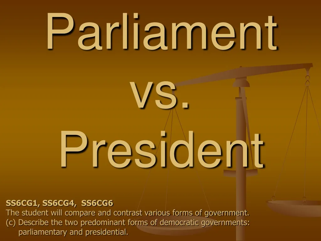 parliament vs president
