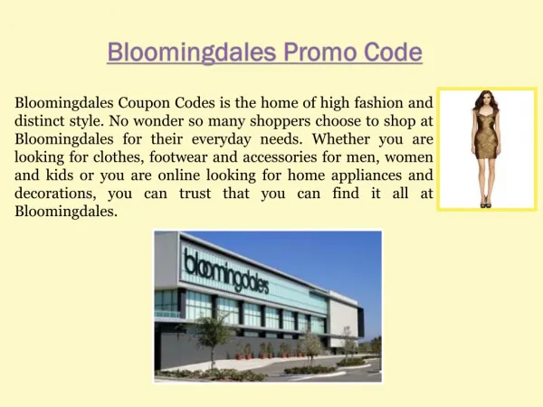 Bloomingdales Promo Code Free Shipping
