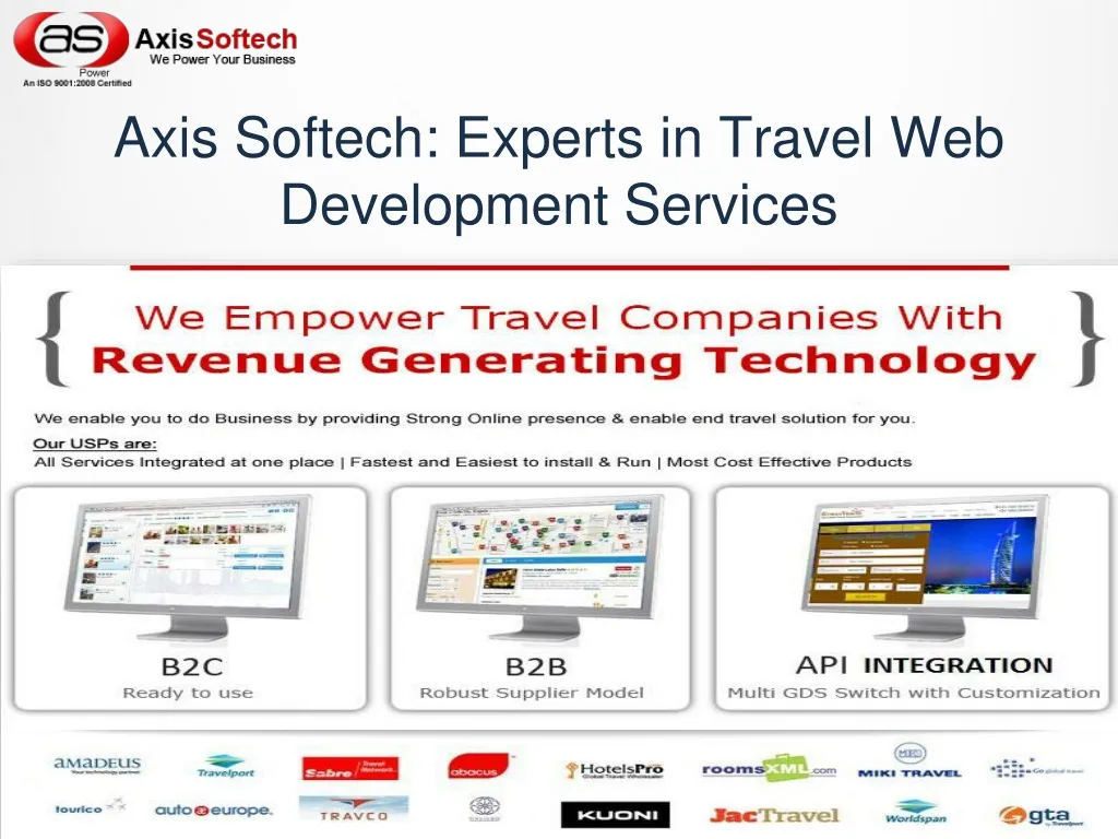 axis softech experts in travel web development services
