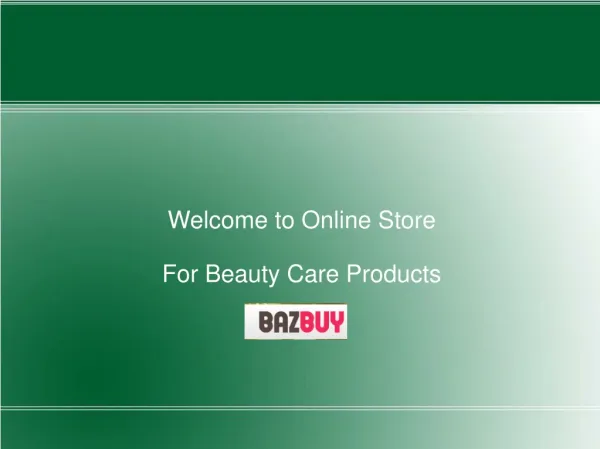 Health and Beauty Products Online
