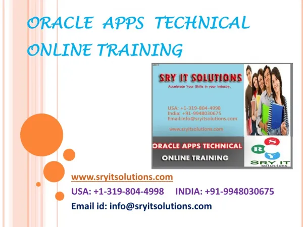 Oracle Apps Technical Online Training | Apps Technical