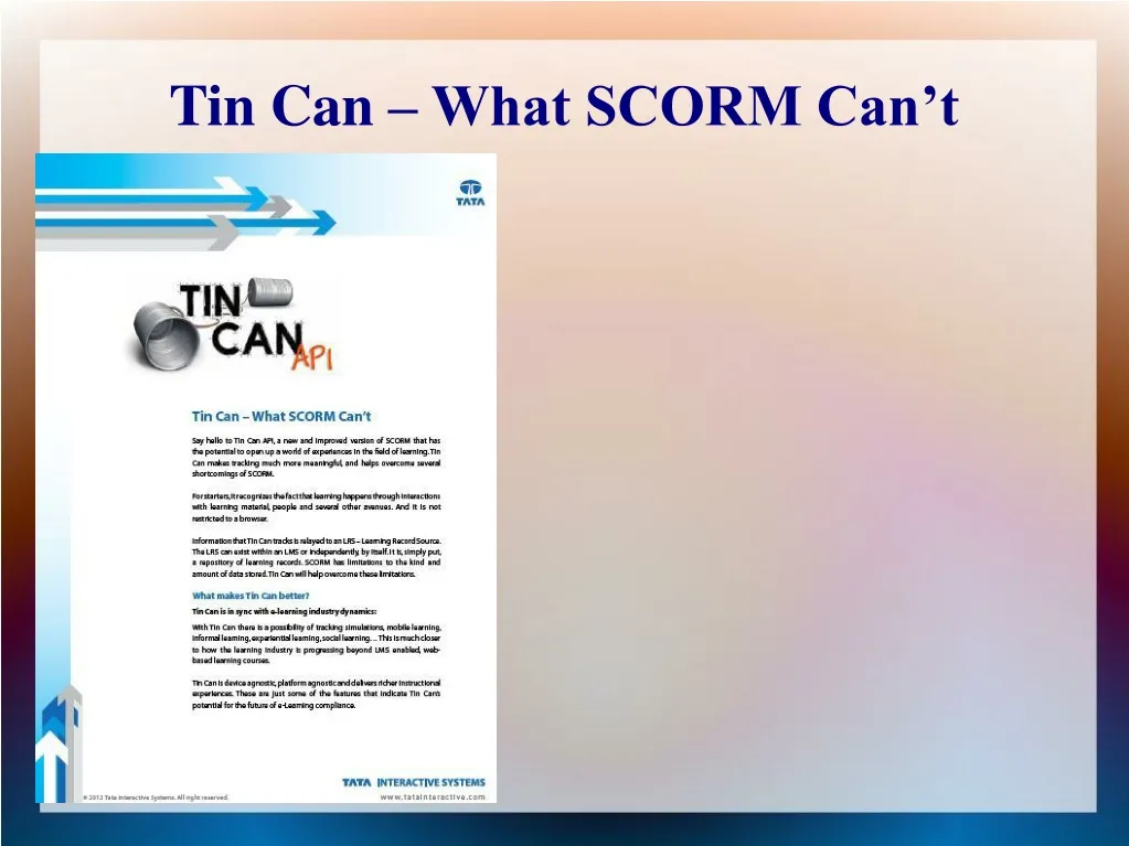 tin can what scorm can t