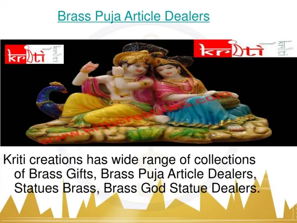 Brass Puja Article Dealers