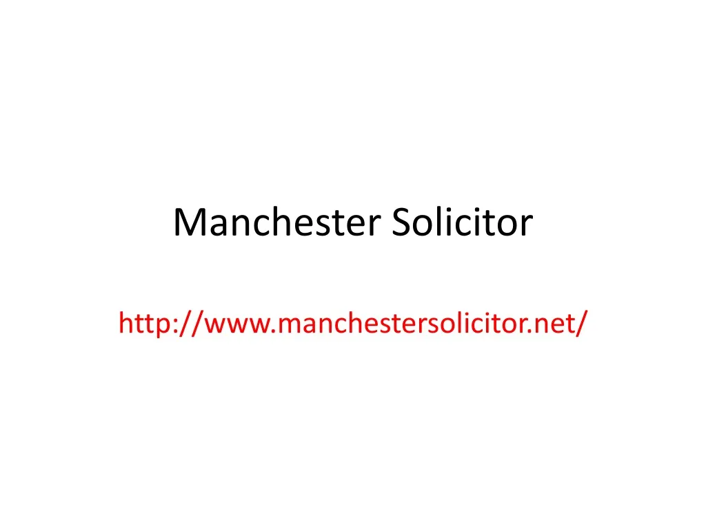 manchester solicitor