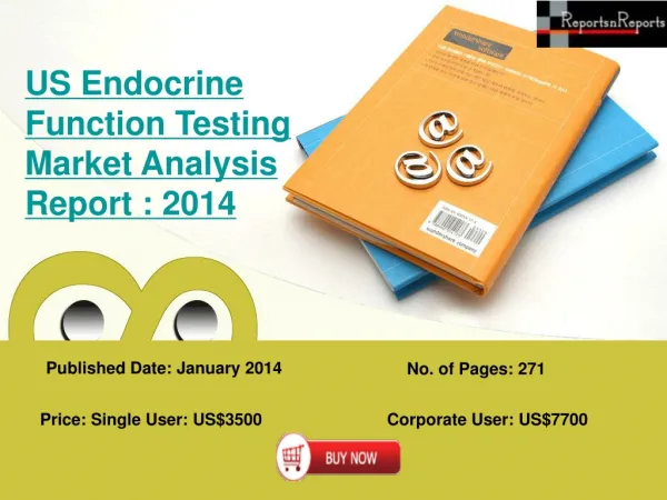 Endocrine Function Testing Market in US : 2014 Market
