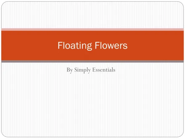 Floating Flowers by Simply Essentials