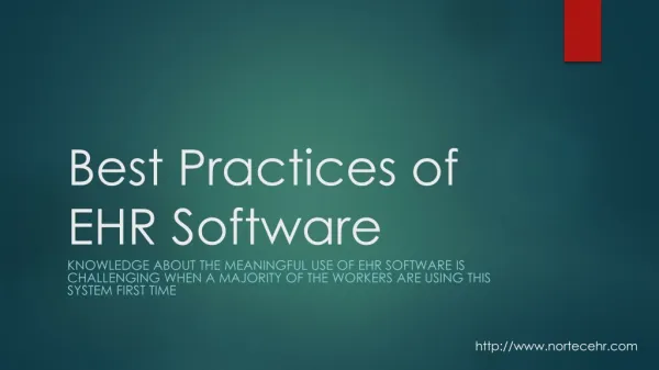 Best Practices of EHR Software