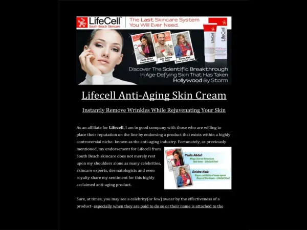 Does Lifecell Really Make Wrinkles Disappear Within Seconds