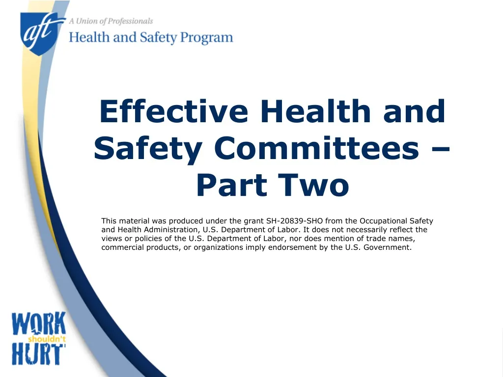 effective health and safety committees part two