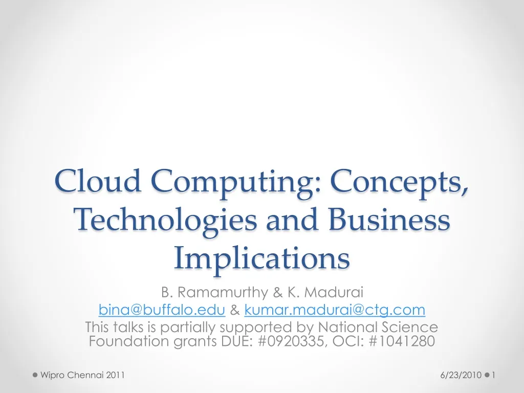 cloud computing concepts technologies and business implications