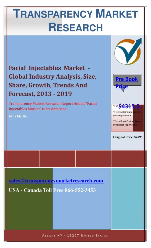 Facial Injectables Market - Industry Size, Share, Growth, Tr