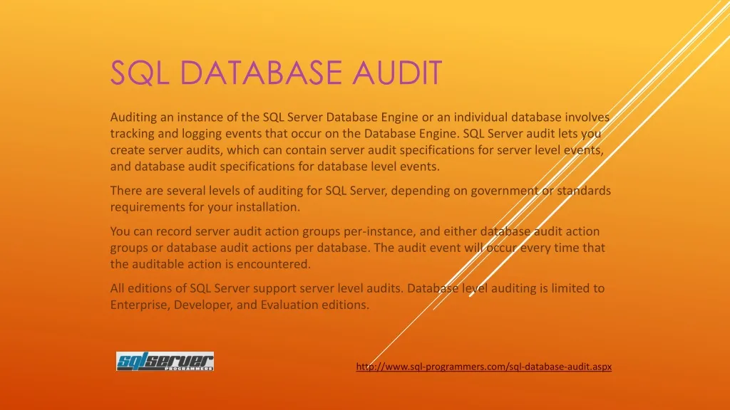 sql database audit