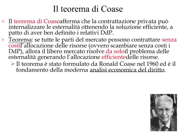 Il teorema di Coase