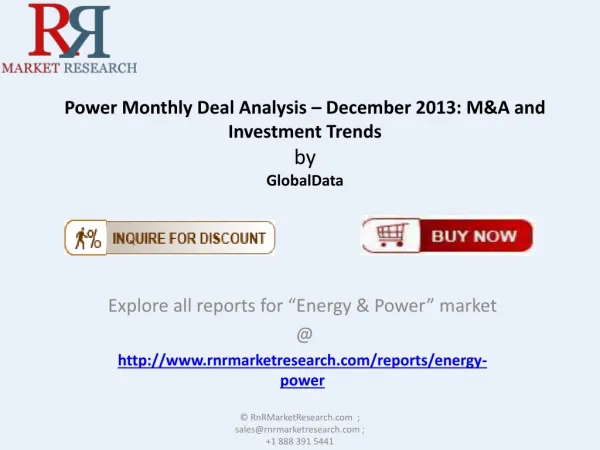 Power Monthly Deal Market Forecasts and Investment Trends