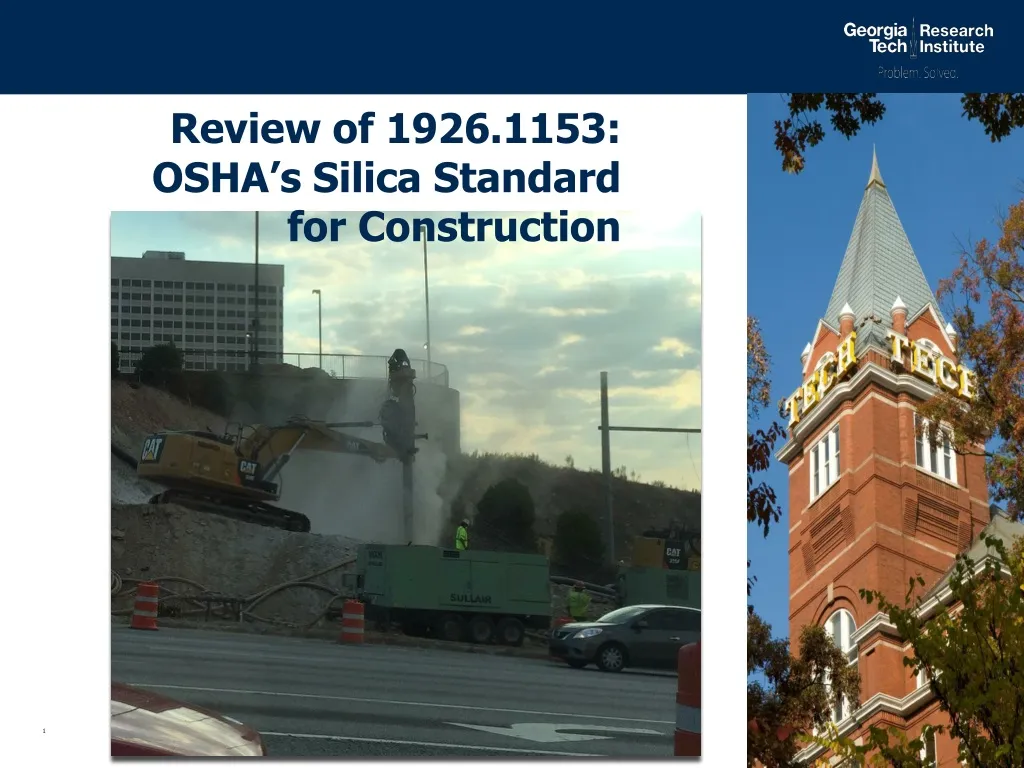 review of 1926 1153 osha s silica standard for construction