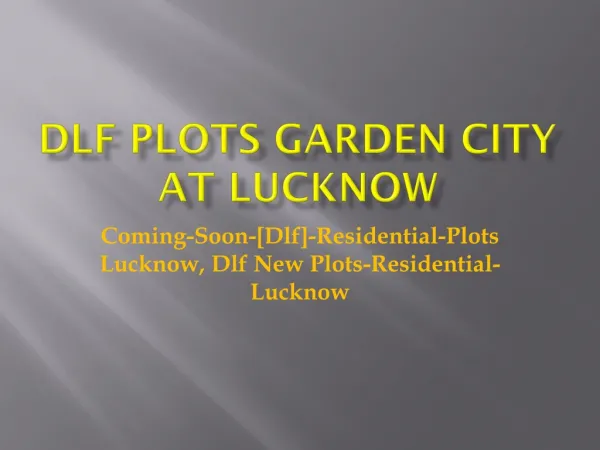 detail dlf plot in lucknow@9899606065 with aangan estate