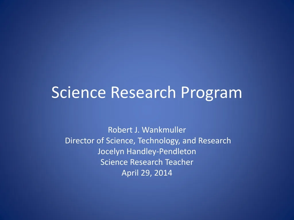 science research program