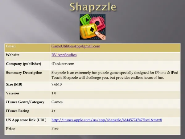 shapzzle - shape matching puzzle game