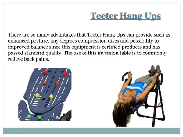 Teeter Hang Ups Reviews