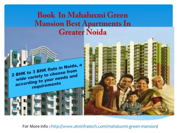 Book 2/3 BHK Apartments in Mahaluxmi Green Mansion