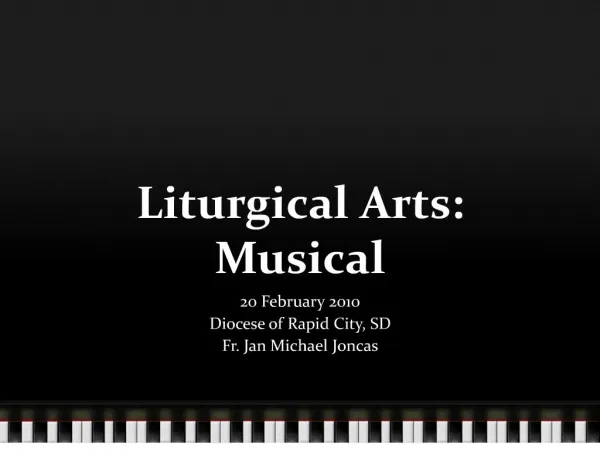 liturgical arts: musical
