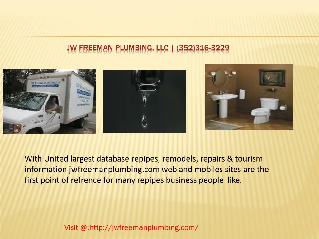 jw freeman plumbing llc 352 316 3229