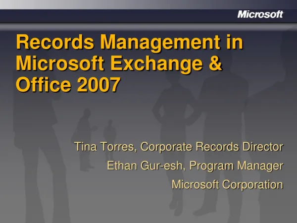 Records Management in Microsoft Exchange &amp; Office 2007