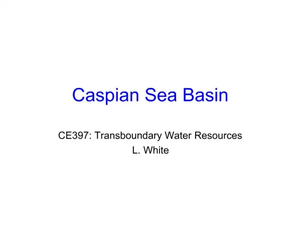 Caspian Sea Basin