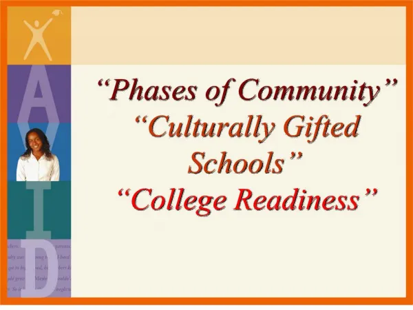 phases of community culturally gifted schools college readiness