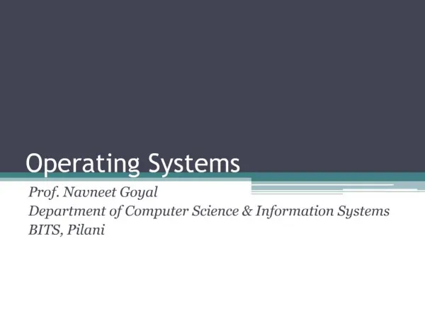 PPT - Operating Systems PowerPoint Presentation, free download - ID:1431989