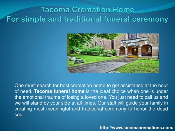 Tacoma Cremation Home