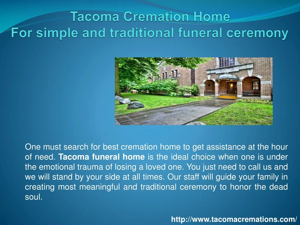 tacoma cremation home for simple and traditional funeral ceremony