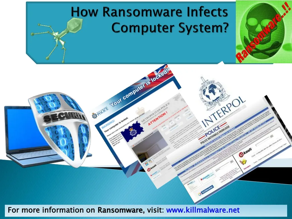 how ransomware infects computer system