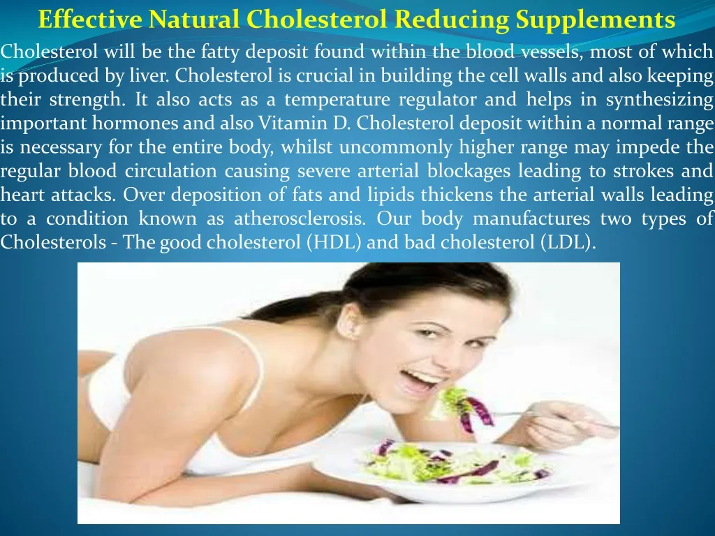 effective natural cholesterol reducing