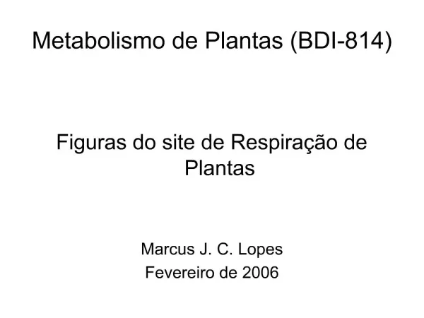 Metabolismo de Plantas BDI-814