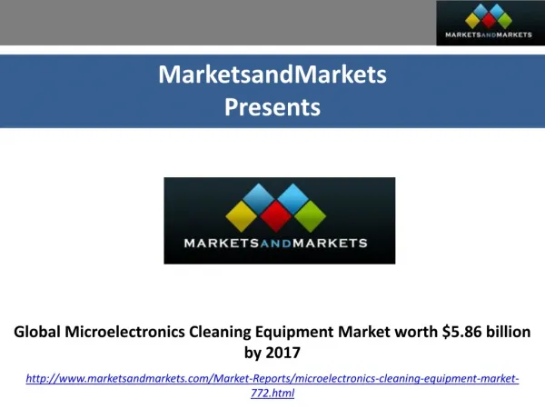 Global Microelectronics Cleaning Equipment Market by 2017