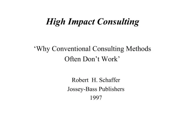 High Impact Consulting