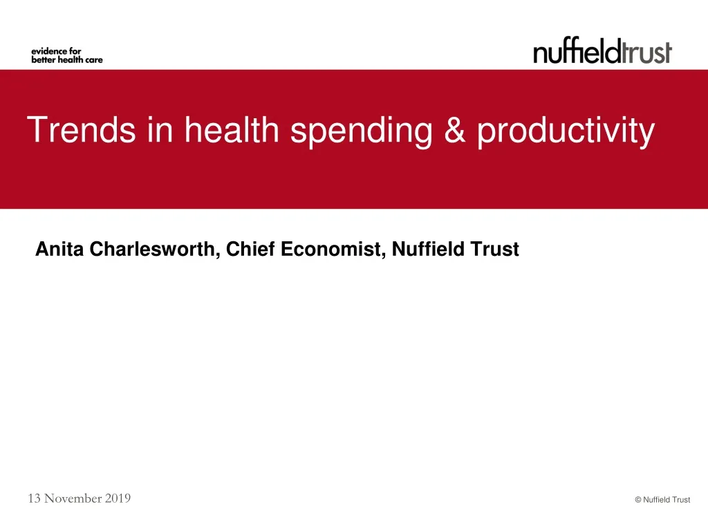 trends in health spending productivity