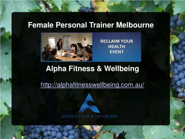 Female Personal Trainer Melbourne