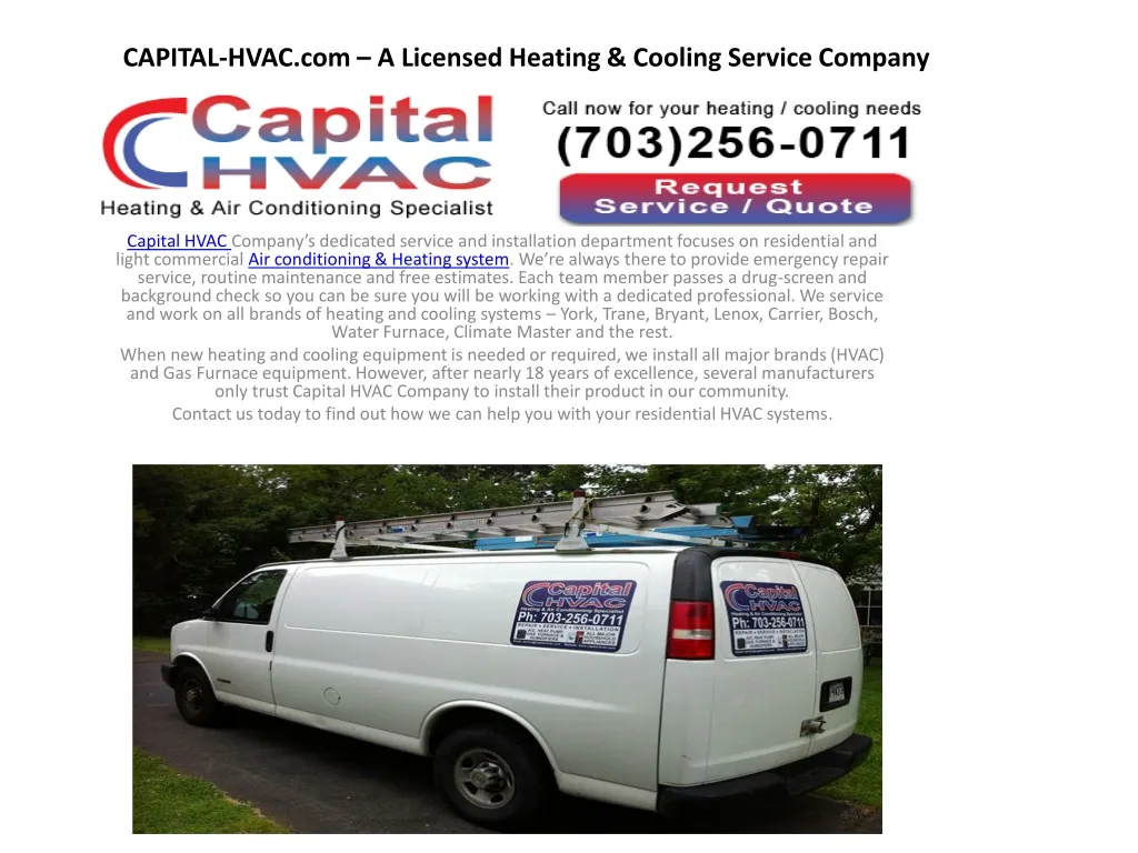 capital hvac com a licensed heating cooling service company