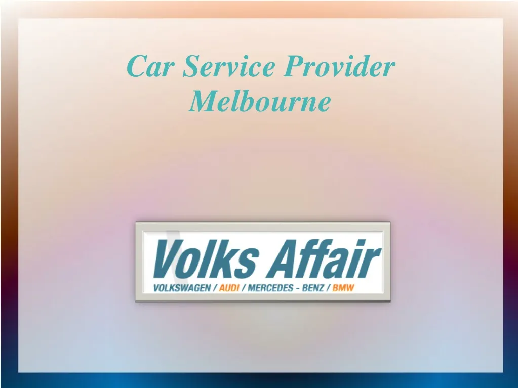 car service provider melbourne