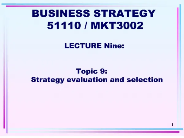 business strategy 51110