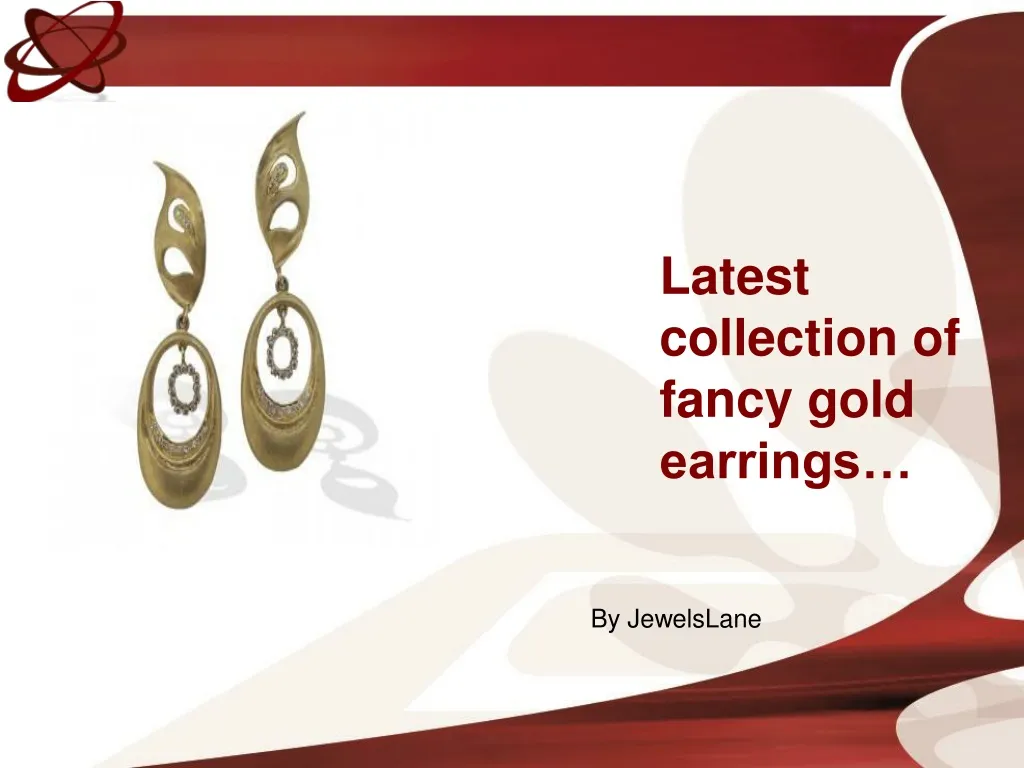 latest collection of fancy gold earrings