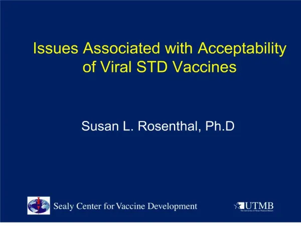 issues associated with acceptability of viral std vaccines
